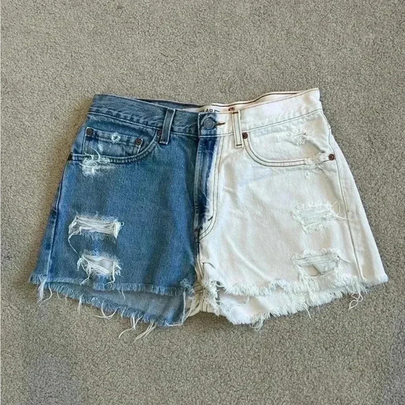 Vintage Levi's 505 high rise Two-Tone Reworked Cut Off
Denim Shorts - Picture 1 of 7